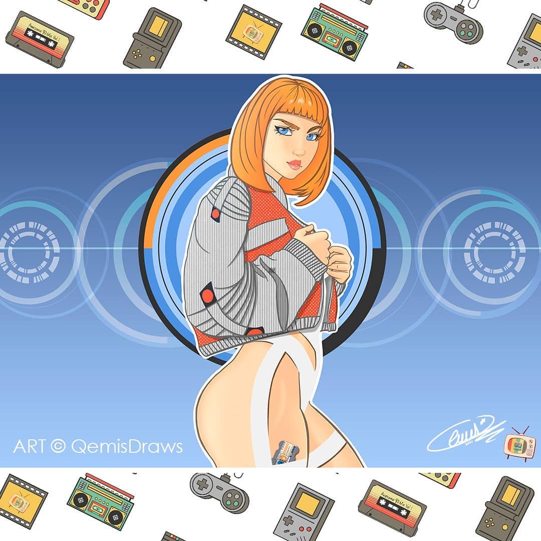 leeloo wearing marty's jacket