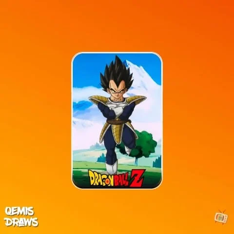 vegeta 3d animated card