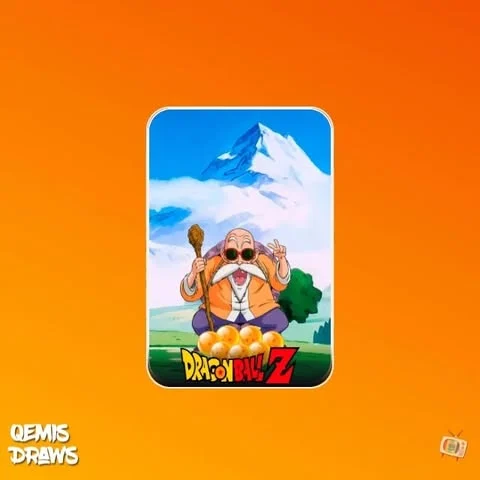master roshi 3d animated card