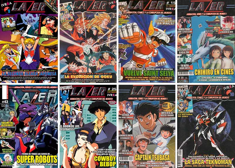Collage con portadas de revista Lazer.