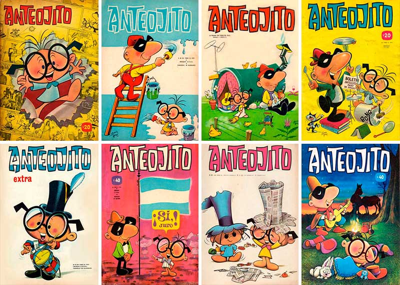 Collage con portadas de revista Anteojito.