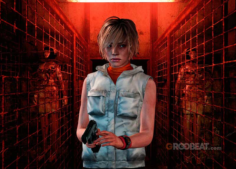 Heather Manson entre los pasillos de un lugar siniestro con tono misterioso.