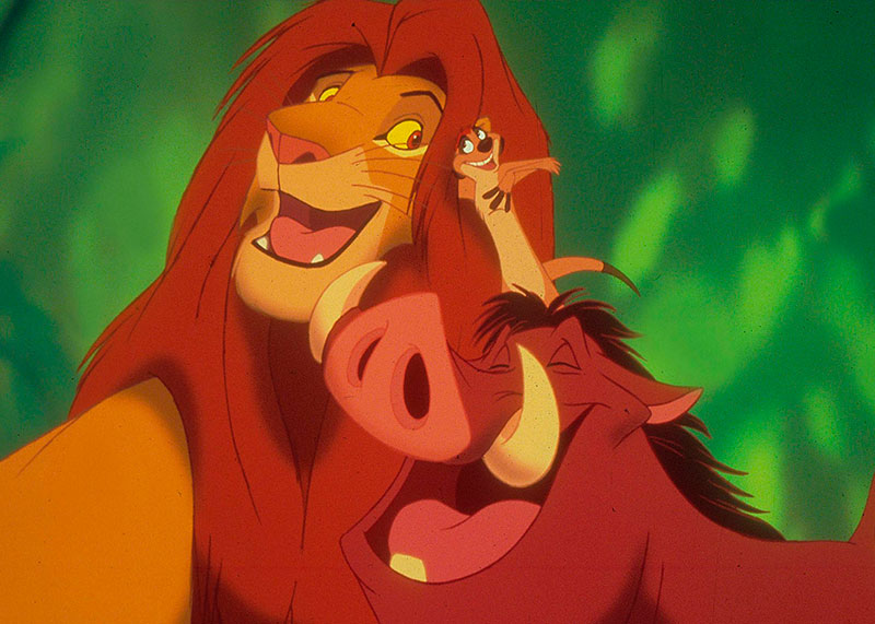 Simba, Timón y Pumba