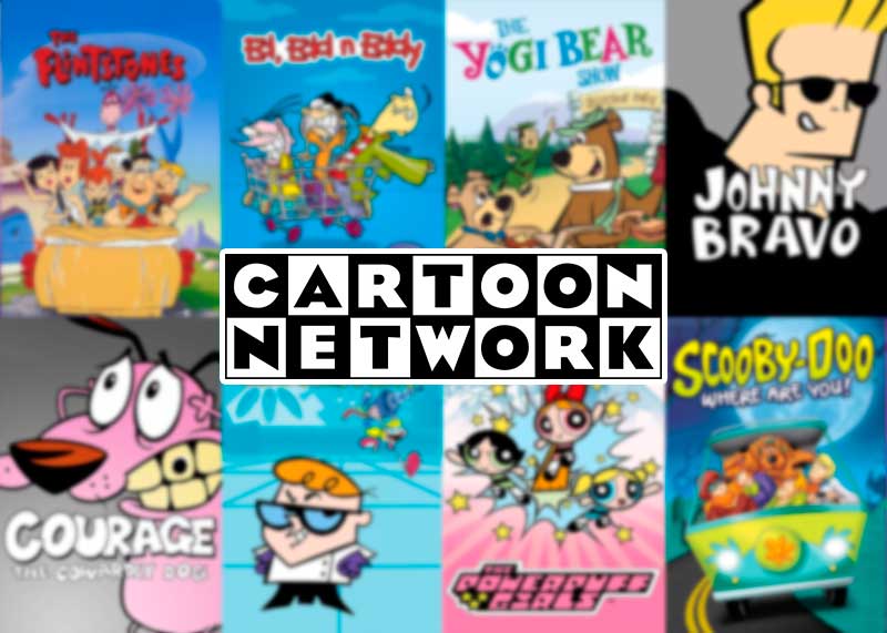Logo de Cartoon Network sobre collage de series animadas del canal.