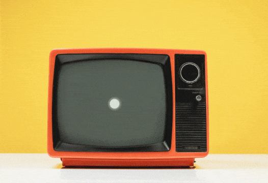 Animación de una TV antigua: se sintoniza el logo de Groobeat, luego Ren y Stimpy.